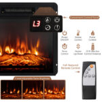48 Inch Electric Fireplace TV Stand with Storage Cabinets
