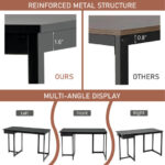 48 Inch Metal Frame Computer Desk with Drawer and Adjustable Pads