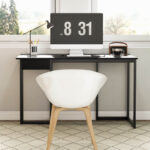 48 Inch Metal Frame Computer Desk with Drawer and Adjustable Pads