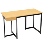 48 Inch Metal Frame Computer Desk with Drawer and Adjustable Pads