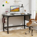 48 Inch Mobile Computer Desk with Durable Metal Frame 29 48 Inch Mobile Computer Desk with Durable Metal Frame