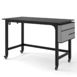 48 Inch Mobile Computer Desk with Durable Metal Frame 31 48 Inch Mobile Computer Desk with Durable Metal Frame