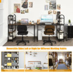 48-Inch Reversible Computer Desk with Shelves for Small Spaces 27 48-Inch Reversible Computer Desk with Shelves for Small Spaces