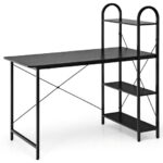 48-Inch Reversible Computer Desk with Shelves for Small Spaces 24 48-Inch Reversible Computer Desk with Shelves for Small Spaces