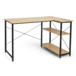 48 Inch Reversible L Shaped Desk with Adjustable Shelf 32 48 Inch Reversible L Shaped Desk with Adjustable Shelf