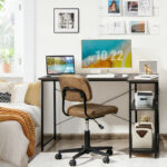 48 Inch Reversible L Shaped Desk with Adjustable Shelf 36 48 Inch Reversible L Shaped Desk with Adjustable Shelf