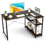 48 Inch Reversible L Shaped Desk with Adjustable Shelf 38 48 Inch Reversible L Shaped Desk with Adjustable Shelf
