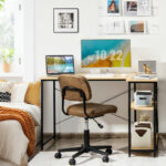 48 Inch Reversible L Shaped Desk with Adjustable Shelf 29 48 Inch Reversible L Shaped Desk with Adjustable Shelf