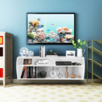 48 Inch Wall Mounted 2 Tier Floating TV Console Shelf