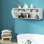 48 Inch Wall Mounted 2 Tier Floating TV Console Shelf