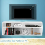 48 Inch Wall Mounted 2 Tier Floating TV Console Shelf