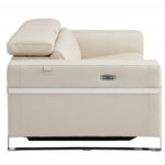 41" Beige Italian Leather Modern Power Recliner Chair