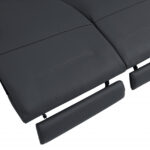 41" Dark Gray Italian Leather Modern Power Recliner Chair with Dark Charcoal Legs