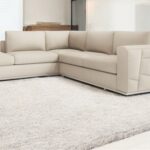 117-Inch Beige Italian Leather Reclining L-Shaped Corner Sectional