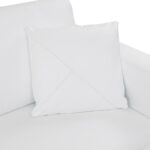 White Italian Leather Reclining L Shaped Corner Sectional