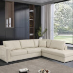117-Inch Beige Italian Leather Reclining L Shaped Corner Sectional 13 117-Inch Beige Italian Leather Reclining L Shaped Corner Sectional