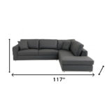 117 Inch Dark Gray Italian Leather Reclining L Shaped Sectional 12 117 Inch Dark Gray Italian Leather Reclining L Shaped Sectional