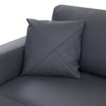 117 Inch Dark Gray Italian Leather Reclining L Shaped Sectional 10 117 Inch Dark Gray Italian Leather Reclining L Shaped Sectional