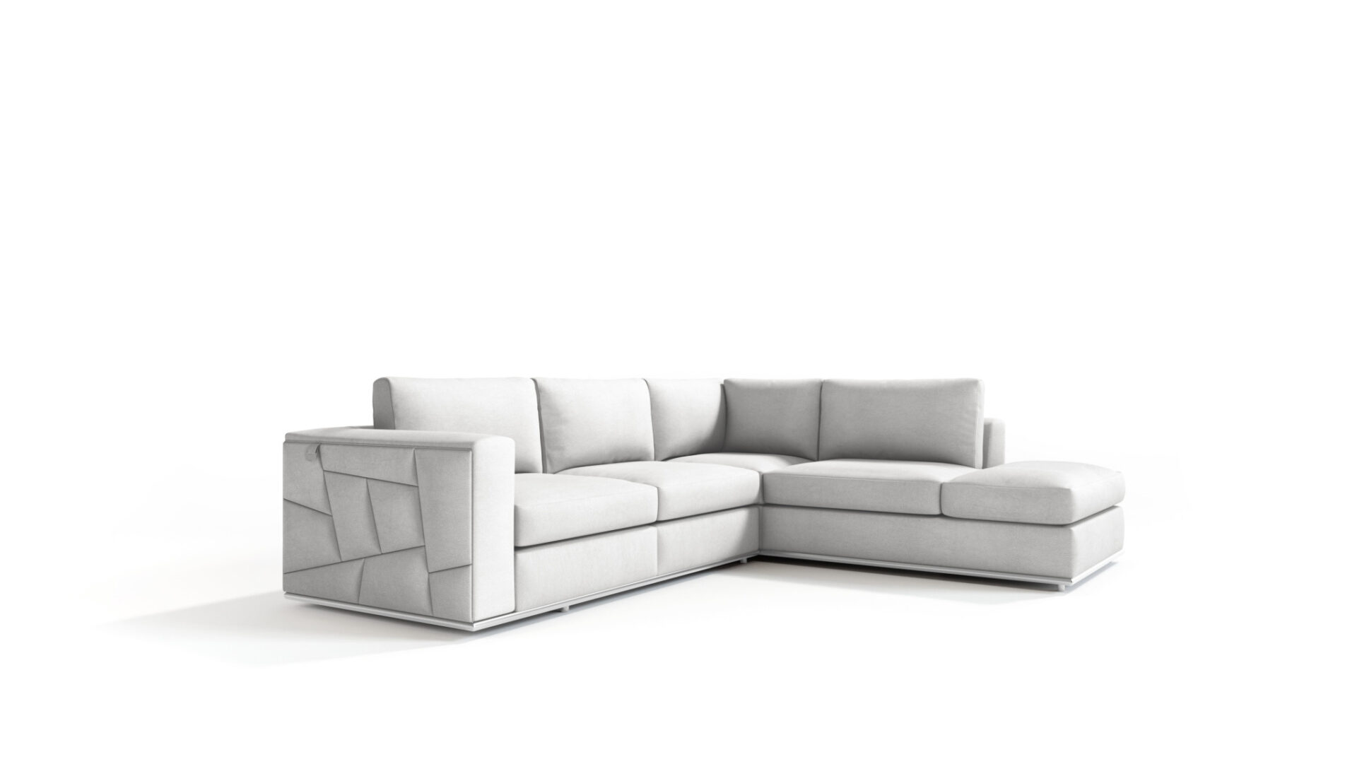 117" White Italian Leather Reclining L Shaped Corner Sectional 6 117" White Italian Leather Reclining L Shaped Corner Sectional - Image 6