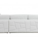 117" White Italian Leather Reclining L Shaped Corner Sectional 12 117" White Italian Leather Reclining L Shaped Corner Sectional