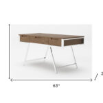 Walnut and Chrome Rectangular Writing Desk With Three Drawers 14 Walnut and Chrome Rectangular Writing Desk With Three Drawers