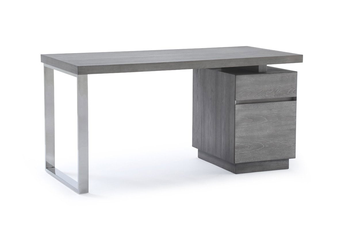 Elm Grey Rectangular Writing Desk With Two Drawers 59 Inch 1 Elm Grey Rectangular Writing Desk With Two Drawers 59 Inch