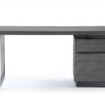 Elm Grey Rectangular Writing Desk With Two Drawers 59 Inch 10 Elm Grey Rectangular Writing Desk With Two Drawers 59 Inch