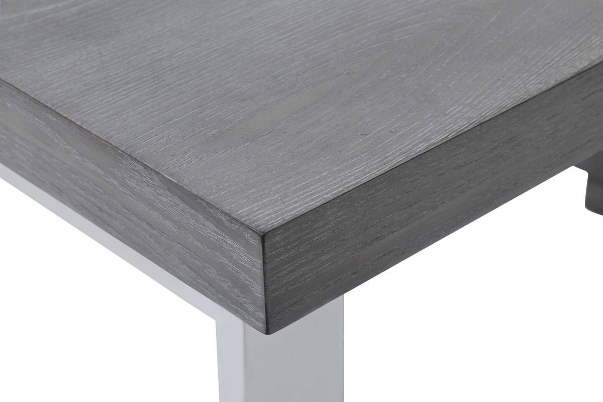 Elm Grey Rectangular Writing Desk With Two Drawers 59 Inch 5 Elm Grey Rectangular Writing Desk With Two Drawers 59 Inch - Image 5