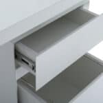 White Rectangular Writing Desk With Two Drawers 59 Inches 13 White Rectangular Writing Desk With Two Drawers 59 Inches