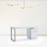 White Rectangular Writing Desk With Two Drawers 59 Inches 11 White Rectangular Writing Desk With Two Drawers 59 Inches