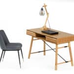 Oak Rectangular Writing Desk With Two Drawers 48 Inch 10 Oak Rectangular Writing Desk With Two Drawers 48 Inch