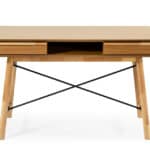 Oak Rectangular Writing Desk With Two Drawers 48 Inch 8 Oak Rectangular Writing Desk With Two Drawers 48 Inch