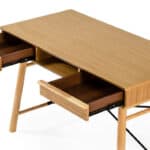 Oak Rectangular Writing Desk With Two Drawers 48 Inch 11 Oak Rectangular Writing Desk With Two Drawers 48 Inch