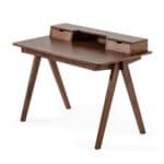 Walnut Rectangular Writing Desk With Two Drawers 48 Inch 11 Walnut Rectangular Writing Desk With Two Drawers 48 Inch