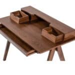 Walnut Rectangular Writing Desk With Two Drawers 48 Inch 13 Walnut Rectangular Writing Desk With Two Drawers 48 Inch
