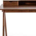Walnut Rectangular Writing Desk With Two Drawers 48 Inch 14 Walnut Rectangular Writing Desk With Two Drawers 48 Inch