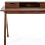 Walnut Rectangular Writing Desk With Two Drawers 48 Inch 15 Walnut Rectangular Writing Desk With Two Drawers 48 Inch