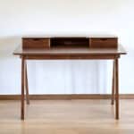 Walnut Rectangular Writing Desk With Two Drawers 48 Inch 10 Walnut Rectangular Writing Desk With Two Drawers 48 Inch