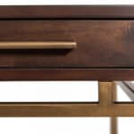 Dark Mango Wood Writing Desk with Three Drawers 63 Inch 13 Dark Mango Wood Writing Desk with Three Drawers 63 Inch