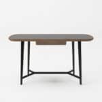 Walnut and Black Glass Rectangular Writing Desk 55 Inch 11 Walnut and Black Glass Rectangular Writing Desk 55 Inch
