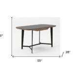 Walnut and Black Glass Rectangular Writing Desk 55 Inch 16 Walnut and Black Glass Rectangular Writing Desk 55 Inch
