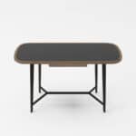 Walnut and Black Glass Rectangular Writing Desk 55 Inch 12 Walnut and Black Glass Rectangular Writing Desk 55 Inch