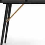 Black and Gold 46-Inch Writing Desk with Drawer 12 Black and Gold 46-Inch Writing Desk with Drawer
