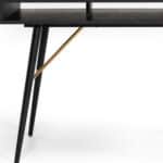 Black and Gold 46-Inch Writing Desk with Drawer 13 Black and Gold 46-Inch Writing Desk with Drawer
