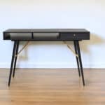 Black and Gold 46-Inch Writing Desk with Drawer 9 Black and Gold 46-Inch Writing Desk with Drawer