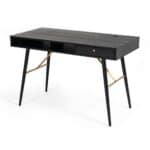 Black and Gold 46-Inch Writing Desk with Drawer 10 Black and Gold 46-Inch Writing Desk with Drawer