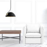 36 Inch White Leather Swivel Accent Chair With Silver Base