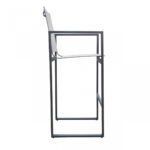 23" Gray and Black Modern Metal Bar Stool