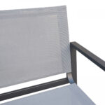 23" Gray and Black Modern Metal Bar Stool