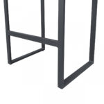 23" Gray and Black Modern Metal Bar Stool
